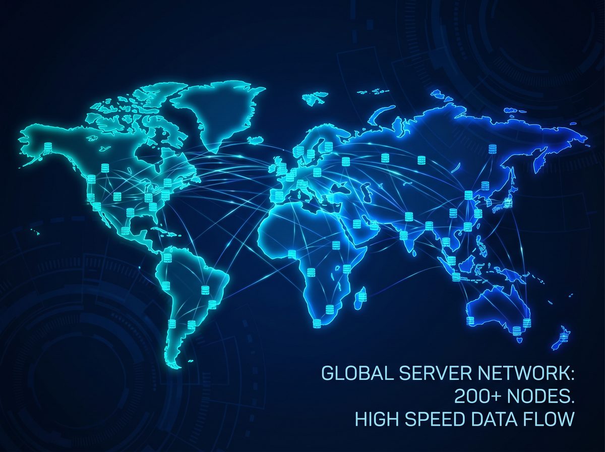 五谷加速器全球服务器节点分布图